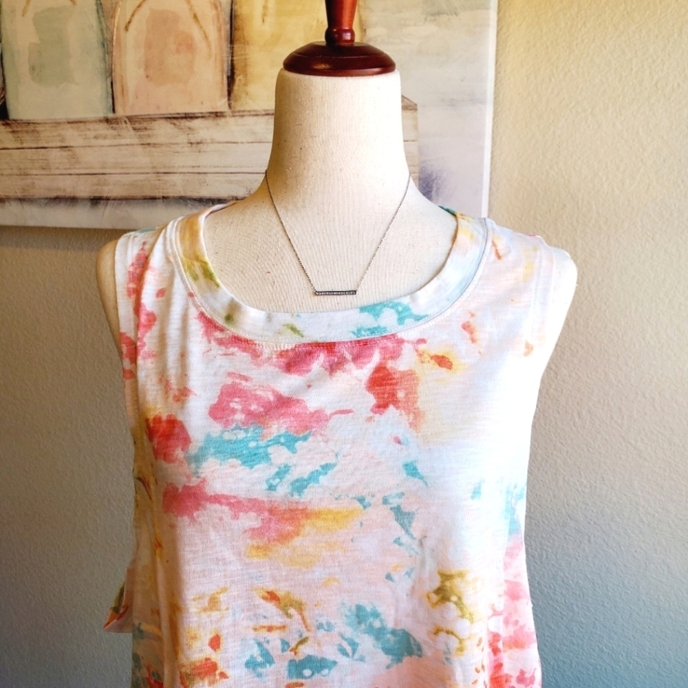 SO | Junior's Muscle Tank in Peach Multi Dye sz 2X - Picture 3 of 7